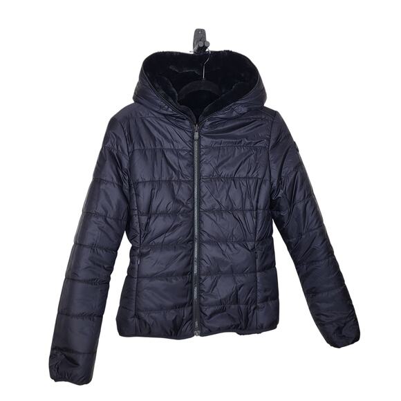 Save the Duck Reversible Puffer & Faux Fur Hoodie SKI Coat Women's Size Small - Picture 5 of 10